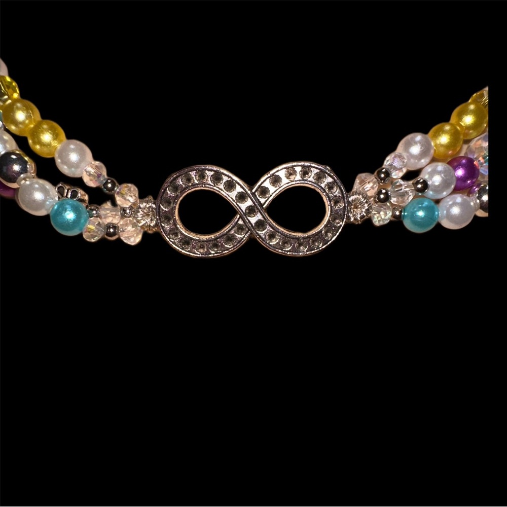 Infinity Beaded Braided Necklace - image 1